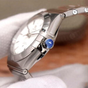 ĐỒNG HỒ OMEGA CONSTELLATION MẶT TRẮNG DÂY THÉP REPLICA 38MM 5 dong ho omega constellation mat trang day thep replica 38mm 6