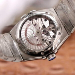 ĐỒNG HỒ OMEGA CONSTELLATION MẶT TRẮNG DÂY THÉP REPLICA 38MM 6 dong ho omega constellation mat trang day thep replica 38mm 7