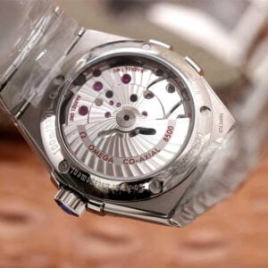 ĐỒNG HỒ OMEGA CONSTELLATION MẶT TRẮNG DÂY THÉP REPLICA 38MM 7 dong ho omega constellation mat trang day thep replica 38mm 8