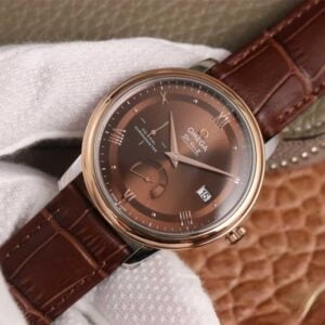 ĐỒNG HỒ OMEGA DE VILLE COFFEE BROWN DÂY DA CÁ SẤU REPLICA CAO CẤP 39,5 MM 3 dong ho omega de ville coffee brown day da ca sau cao cap 395 mm 4