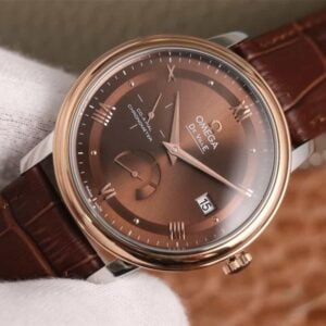 ĐỒNG HỒ OMEGA DE VILLE COFFEE BROWN DÂY DA CÁ SẤU REPLICA CAO CẤP 39,5 MM 1 dong ho omega de ville coffee brown day da ca sau cao cap 395 mm 6