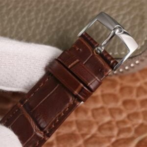 ĐỒNG HỒ OMEGA DE VILLE COFFEE BROWN DÂY DA CÁ SẤU REPLICA CAO CẤP 39,5 MM 7 dong ho omega de ville coffee brown day da ca sau cao cap 395 mm 7