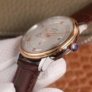 ĐỒNG HỒ OMEGA DE VILLE DÂY NÂU MẶT TRẮNG REPLICA 39.5MM 4 dong ho omega de ville day nau mat trang replica 39 5mm 5