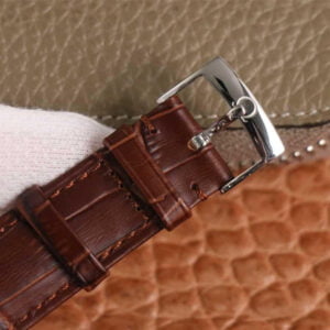 ĐỒNG HỒ OMEGA DE VILLE DÂY NÂU MẶT TRẮNG REPLICA 39.5MM 6 dong ho omega de ville day nau mat trang replica 39 5mm 7