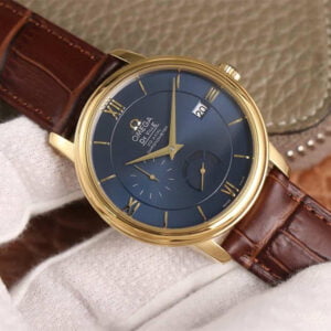 ĐỒNG HỒ OMEGA DE VILLE DÂY NÂU TRẺ TRUNG REPLICA 39.5MM 3 dong ho omega de ville day nau tre trung replica 39 5mm 4