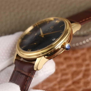 ĐỒNG HỒ OMEGA DE VILLE DÂY NÂU TRẺ TRUNG REPLICA 39.5MM 5 dong ho omega de ville day nau tre trung replica 39 5mm 6