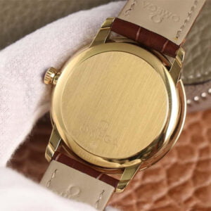 ĐỒNG HỒ OMEGA DE VILLE DÂY NÂU TRẺ TRUNG REPLICA 39.5MM 6 dong ho omega de ville day nau tre trung replica 39 5mm 7