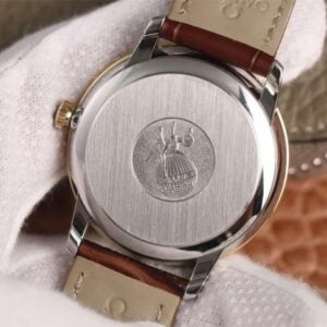 ĐỒNG HỒ OMEGA DE VILLE DIAMOND GOLD DÂY DA CÁ SẤU REPLICA CAO CẤP 39,5 MM 7 dong ho omega de ville diamond gold day da ca sau replica cao cap 395 mm 4