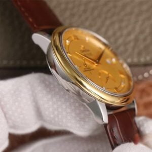 ĐỒNG HỒ OMEGA DE VILLE DIAMOND GOLD DÂY DA CÁ SẤU REPLICA CAO CẤP 39,5 MM 3 dong ho omega de ville diamond gold day da ca sau replica cao cap 395 mm 7