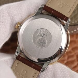 ĐỒNG HỒ OMEGA DE VILLE GOLDEN SUNNY DÂ DA CÁ SẤU REPLICA CAO CẤP 39,5 MM 7 dong ho omega de ville golden sunny day da ca sau replica cao cap 395 mm 4