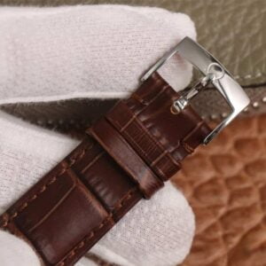 ĐỒNG HỒ OMEGA DE VILLE GOLDEN SUNNY DÂ DA CÁ SẤU REPLICA CAO CẤP 39,5 MM 8 dong ho omega de ville golden sunny day da ca sau replica cao cap 395 mm 6