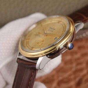 ĐỒNG HỒ OMEGA DE VILLE GOLDEN SUNNY DÂ DA CÁ SẤU REPLICA CAO CẤP 39,5 MM 5 dong ho omega de ville golden sunny day da ca sau replica cao cap 395 mm 7