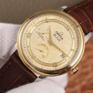 ĐỒNG HỒ OMEGA DE VILLE GOLDEN SUNNY DÂ DA CÁ SẤU REPLICA CAO CẤP 39,5 MM 1 dong ho omega de ville golden sunny day da ca sau replica cao cap 395 mm 9