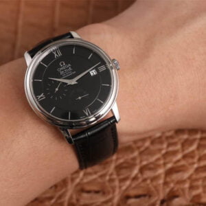 ĐỒNG HỒ OMEGA DE VILLE MẶT ĐEN REPLICA 39.5MM 1 dong ho omega de ville mat den replica 39 5mm 1