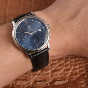 ĐỒNG HỒ OMEGA DE VILLE MẶT XANH THỜI TRANG REPLICA 39.5MM 1 dong ho omega de ville mat xanh replica 39 5mm 1