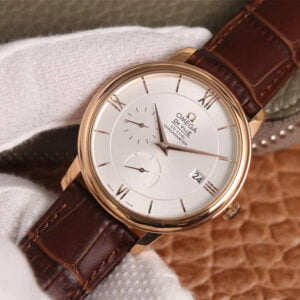 ĐỒNG HỒ OMEGA DE VILLE VIỀN VÀNG REPLICA 39.5MM 1 dong ho omega de ville vien vang hong replica 39 5mm 1