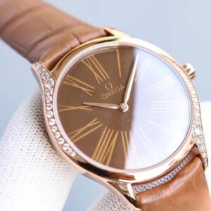 ĐỒNG HỒ OMEGA OMEGA DE VILLE CLASSIC SERIES COFFEE BROWN DÂY DA CÁ SẤU REPLICA CAO CẤP 36 MM 4 dong ho omega omega de ville classic series coffee brown day da ca sau replica cao cap 36 mm 4