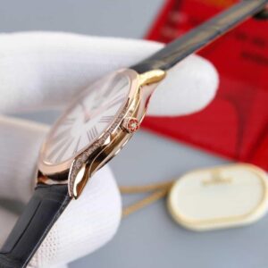 ĐỒNG HỒ OMEGA OMEGA DE VILLE CLASSIC SERIES ROSE GOLD SILVER DÂY DA CÁ SẤU REPLICA CAO CẤP 36 MM 6 dong ho omega omega de ville classic series rose gold silver day da ca sau replica cao cap 36 mm 3