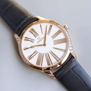 ĐỒNG HỒ OMEGA OMEGA DE VILLE CLASSIC SERIES ROSE GOLD SILVER DÂY DA CÁ SẤU REPLICA CAO CẤP 36 MM 2 dong ho omega omega de ville classic series rose gold silver day da ca sau replica cao cap 36 mm 4