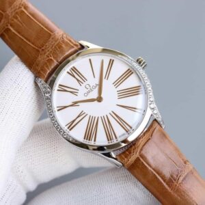 ĐỒNG HỒ OMEGA OMEGA DE VILLE CLASSIC SERIES ROYAL WHITE SILVER DÂY DA CÁ SẤU REPLICA CAO CẤP 36 MM 2 dong ho omega omega de ville classic series royal white silver day da ca sau replica cao cap 36 mm 3