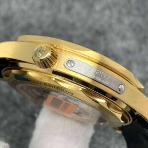 ĐỒNG HỒ OMEGA SEAMASTER FACTORY VS DÂY CAO SU GOLD BLACK REPLICA CAO CẤP 42MM 11 dong ho omega seamaster factory vs day cao su gold black replica cao cap 42m 5