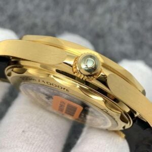 ĐỒNG HỒ OMEGA SEAMASTER FACTORY VS DÂY CAO SU GOLD BLACK REPLICA CAO CẤP 42MM 9 dong ho omega seamaster factory vs day cao su gold black replica cao cap 42m 8