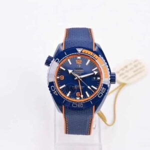 ĐỒNG HỒ OMEGA SEAMASTER FACTORY VS DÂY VẢI XANH CAM REPLICA CAO CẤP 45,5MM 4 dong ho omega seamaster factory vs day vai xanh cam replica cao cap 455mm 2