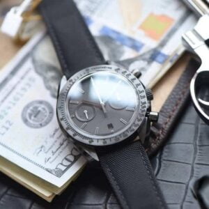 ĐỒNG HỒ OMEGA SUPERBACK DÂY VẢI ĐEN REPLICA CAO CẤP 44MM 4 dong ho omega superback day vai den replica cao cap 44mm 1