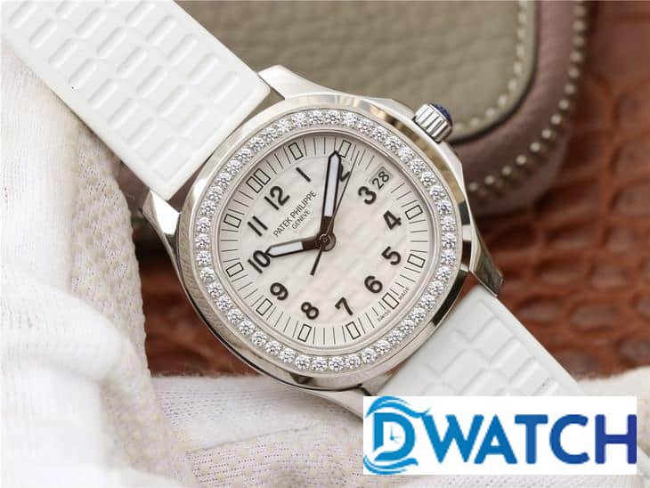 ĐỒNG HỒ PATEK PHILIPPE AQUANAUT 5068 NỮ DÂY CAO SU TRẮNG ĐÍNH ĐÁ 35,6MM ĐỒNG HỒ PATEK PHILIPPE AQUANAUT 5068 NỮ DÂY CAO SU TRẮNG ĐÍNH ĐÁ 35,6MM
