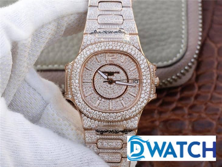 ĐỒNG HỒ NAM PATEK PHILIPPE NAUTILUS 7021G ĐÍNH FULL ĐÁ VÀNG HỒNG 37MM ĐỒNG HỒ NAM PATEK PHILIPPE NAUTILUS 7021G ĐÍNH FULL ĐÁ VÀNG HỒNG 37MM