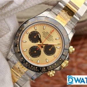 ĐỒNG HỒ NAM ROLEX DAYTONA MÁY CƠ MÀU DEMI CHRONOGRAPH REPLICA 1:1 40MM 1 ĐỒNG HỒ NAM MÁY CƠ MÀU DEMI ROLEX DAYTONA CHRONOGRAPH REPLICA 1:1 CAO CẤP 40MM