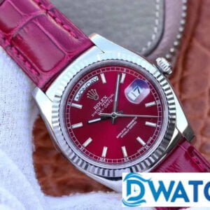 ĐỒNG HỒ ROLEX OYSTER PERPETUAL DAY-DATE MÁY CƠ MẶT SỐ CHERRY REPLICA 1:1 36MM 1 ĐỒNG HỒ ROLEX OYSTER PERPETUAL DAY-DATE MÁY CƠ MẶT SỐ CHERRY REPLICA 1:1 CAO CẤP 36MM