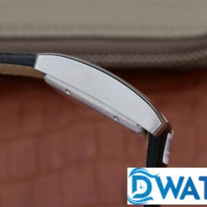 CARTIER TANK ANDY LAU KNOCK OFF WATCHES WHITE DIAL STAINLESS STEEL BLACK LEATHER STRAP 34X44MM 2 ĐỒNG HỒ NỮ CARTIER