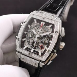 ĐỒNG HỒ NAM MÁY CƠ ĐÍNH FULL ĐÁ HUBLOT SPIRIT OF BIG BANG REPLICA 1:1 CAO CẤP 42MM 2 ĐỒNG HỒ NAM MÁY CƠ ĐÍNH FULL ĐÁ HUBLOT SPIRIT OF BIG BANG REPLICA 1:1 CAO CẤP 42MM