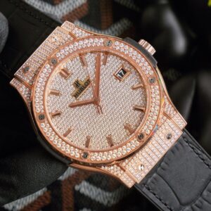 ĐỒNG HỒ NAM MÁY CƠ ĐÍNH ĐÁ HUBLOT CLASSIC FUSION KING GOLD REP 1:1 45MM 1 ĐỒNG HỒ NAM MÁY CƠ ĐÍNH ĐÁ HUBLOT CLASSIC FUSION KING GOLD REP 1:1 45MM