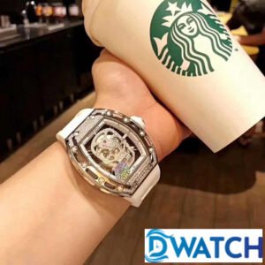 ĐỒNG HỒ NAM RICHARD MILLE RM052 MẶT SỐ TRẮNG ĐÍNH ĐÁ FAKE CAO CẤP 42,7MM 3 ĐỒNG HỒ NAM RICHARD MILLE RM052 MẶT SỐ TRẮNG ĐÍNH ĐÁ FAKE CAO CẤP 42,7MM