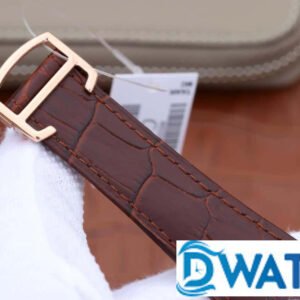 CARTIER TANK ANDY LAU IMITATION WATCHES ROSE GOLD PLATE BROWN LEATHER STRAP 34X44MM 6 ĐỒNG HỒ NỮ CARTIER