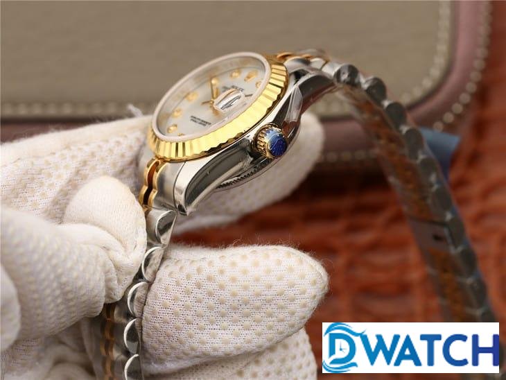 ĐỒNG HỒ NỮ ROLEX DATEJUST NIỀNG KHÍA MẶT SỐ TRẮNG FAKE CAO CẤP 28MM ĐỒNG HỒ NỮ ROLEX DATEJUST NIỀNG KHÍA MẶT SỐ TRẮNG FAKE CAO CẤP 28MM