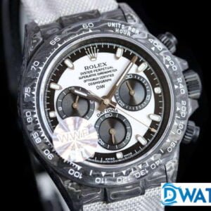 ĐỒNG HỒ ROLEX DAYTONA CHRONOGRAPH CƠ NAM VỎ CARBON MẶT MÀU TRẮNG REP 1:1 40MM 1 ĐỒNG HỒ ROLEX DAYTONA CHRONOGRAPH CƠ NAM VỎ CARBON MẶT MÀU TRẮNG REP 1:1 CAO CẤP 40MM