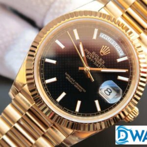 ĐỒNG HỒ NAM ROLEX DAY-DATE 228238 VÀNG HỒNG MẶT SỐ ĐEN REPLICA 11 40MM 4 ĐỒNG HỒ NAM ROLEX DAY-DATE 228238 VÀNG HỒNG MẶT SỐ ĐEN REPLICA 11 40MM