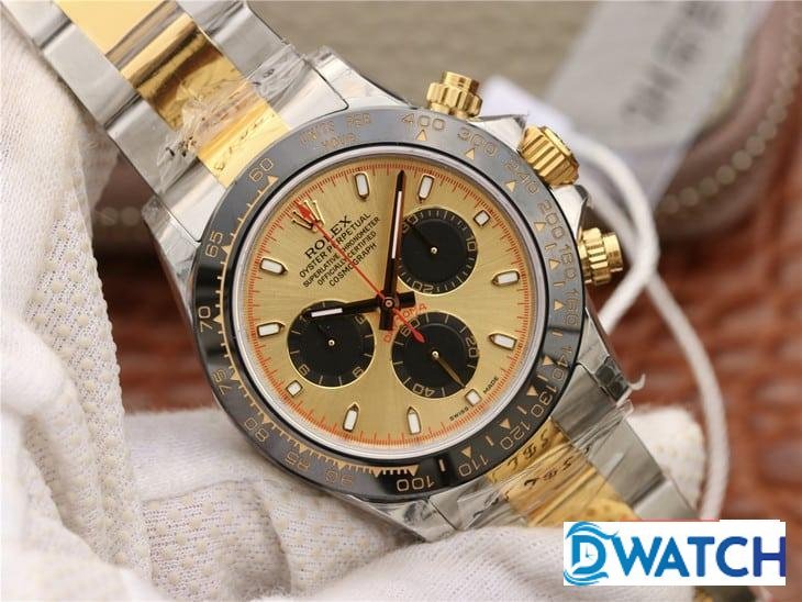 ĐỒNG HỒ NAM MÁY CƠ MÀU DEMI ROLEX DAYTONA CHRONOGRAPH REPLICA 1:1 CAO CẤP 40MM ĐỒNG HỒ NAM MÁY CƠ MÀU DEMI ROLEX DAYTONA CHRONOGRAPH REPLICA 1:1 CAO CẤP 40MM
