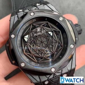 HUBLOT BIG BANG SANG BLEU GOOD IMITATION WATCHES ALL BLACK 45MM 2 ĐỒNG HỒ HUBLOT BIG BANG SANG BLEU CƠ NAM REPLICA 1:1 CAO CẤP 45MM