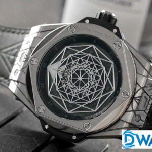 HUBLOT BIG BANG SANG BLEU IMITATION WATCHES BLACK DIAL RUBBER STRAP 45MM 2 ĐỒNG HỒ NAM MÁY CƠ HUBLOT BIG BANG SANG BLEU REPLICA 1:1 CAO CẤP 45MM