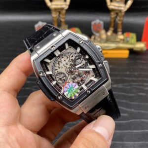 HUBLOT SPIRIT OF BIG BANG CHRONOGRAPH KNOCK OFF WATCHES BLACK DIAL TITANIUM CASE RUBBER STRAP 42MM 1 ĐỒNG HỒ NAM MÁY CƠ HUBLOT SPIRIT OF BIG BANG CHRONOGRAPH REP 1:1 CAO CẤP 42MM