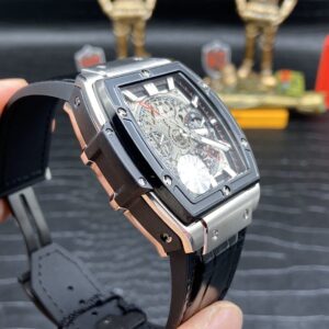 HUBLOT SPIRIT OF BIG BANG CHRONOGRAPH KNOCK OFF WATCHES BLACK DIAL TITANIUM CASE RUBBER STRAP 42MM 2 ĐỒNG HỒ NAM MÁY CƠ HUBLOT SPIRIT OF BIG BANG CHRONOGRAPH REP 1:1 CAO CẤP 42MM