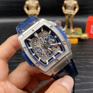 ĐỒNG HỒ NAM MÁY CƠ MÀU XANH HUBLOT SPIRIT OF BIG BANG CHRONOGRAPH REP 1:1 42MM 1 ĐỒNG HỒ NAM MÁY CƠ MÀU XANH HUBLOT SPIRIT OF BIG BANG CHRONOGRAPH REP 1:1 42MM