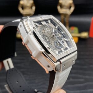 HUBLOT SPIRIT OF BIG BANG CHRONOGRAPH HIGH END WATCH REPLICAS WHITE DIAL RUBBER STRAP TITANIUM CASE 42MM 4 ĐỒNG HỒ NAM HUBLOT SPIRIT OF BIG BANG CHRONOGRAPH REPLICA 1:1 CAO CẤP 42MM