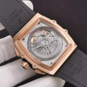 HUBLOT SPIRIT OF BIG BANG KING GOLD CHRONOGRAPH REPLICA WATCHES ROSE GOLD PLATE BROWN RUBBER STRAP 42MM 7 ĐỒNG HỒ NAM MÁY CƠ 6 KIM HUBLOT SPIRIT OF BIG BANG CHRONOGRAPH REP 1:1 42MM