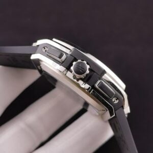 HUBLOT SPIRIT OF BIG BANG CHRONOGRAPH HIGH END WATCH REPLICAS RHINESTONE BEZEL BLACK RUBBER STRAP 42MM 4 ĐỒNG HỒ CƠ NAM ĐÍNH ĐÁ HUBLOT SPIRIT OF BIG BANG CHRONOGRAPH FAKE CAO CẤP 42MM