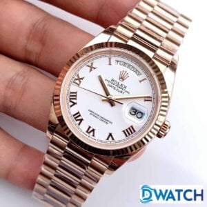 ĐỒNG HỒ NAM ROLEX DAY-DATE MÁY CƠ DÂY KIM LOẠI CỌC SỐ LA MÃ FAKE 1:1 36MM 2 ĐỒNG HỒ ROLEX DAY-DATE NAM MÁY CƠ DÂY KIM LOẠI CỌC SỐ LA MÃ REPLICA 1:1 CAO CẤP 36MM